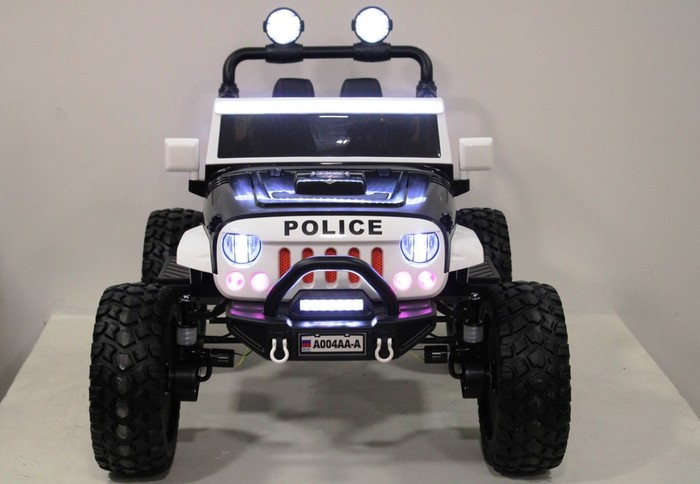 Jeep A 004 AA-А Police двухместный электромобиль для детей на резиновых колесах